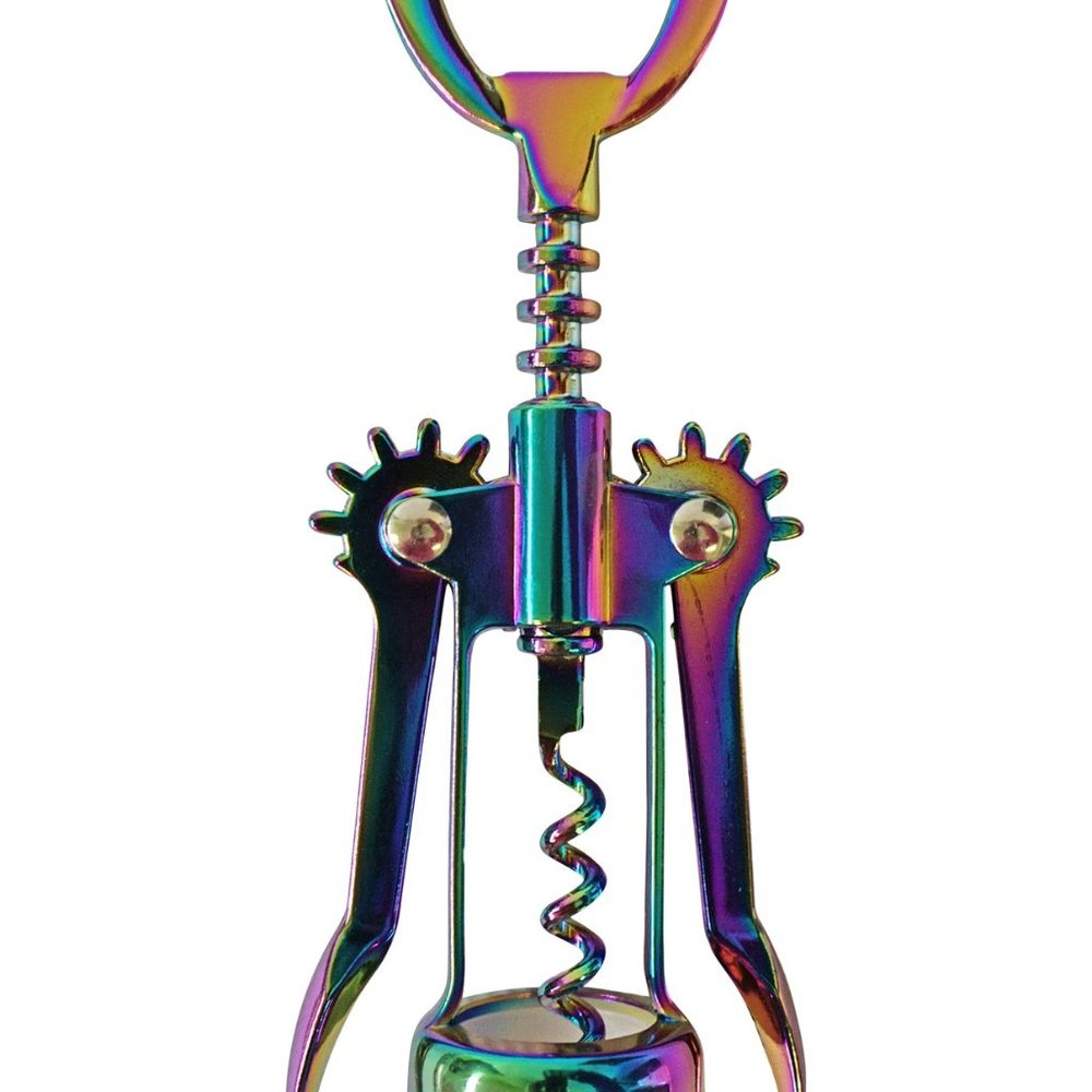 Rainbow Anodized Stainless Steel Winged Corkscrew